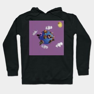 Blue world purple sky Hoodie